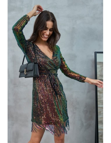 Robe cache coeur à paillettes votre