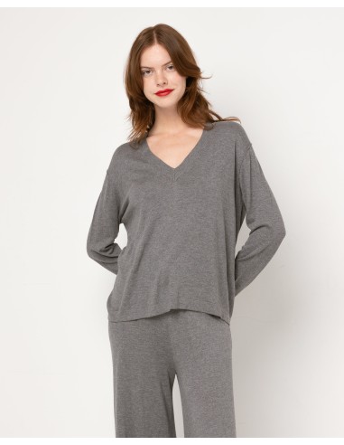 Pull Bamboo col v - 70% Bambou  30% Coton Dans la société mordern